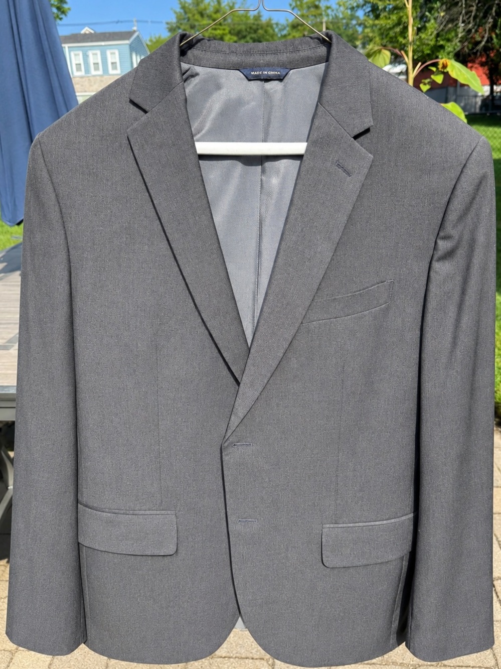 Banana Republic 42R Gray Tailored Fit 2-Button Suit Jacket
